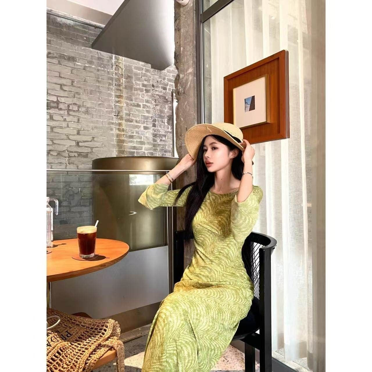 French-style Retro Printed Dress For Women