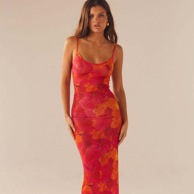 Slim-fit Mesh Mermaid Dress For Women