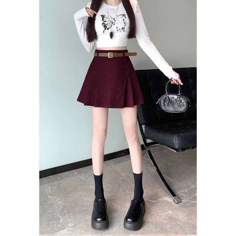 Versatile Corduroy Skirt-Shorts For Women