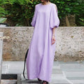 Womens Slim-Fit Elegant Mid-Sleeve Casual Dress