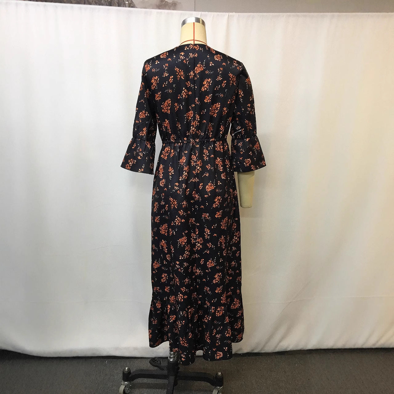 Printed Denim Patchwork Dress For Women