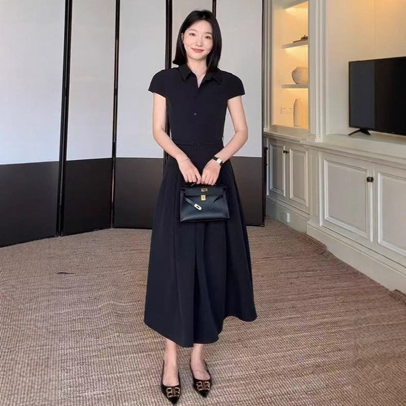 Womens Fashionable Simple Waist-Cinching Slimming Dress