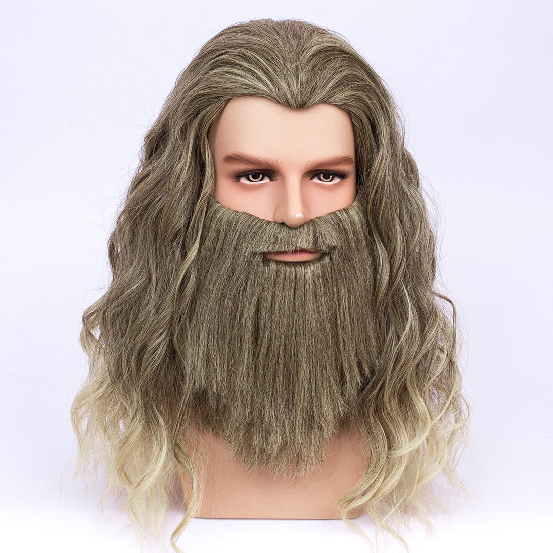 Halloween Cos High Quality Matte Temperature Silk Wig Beard