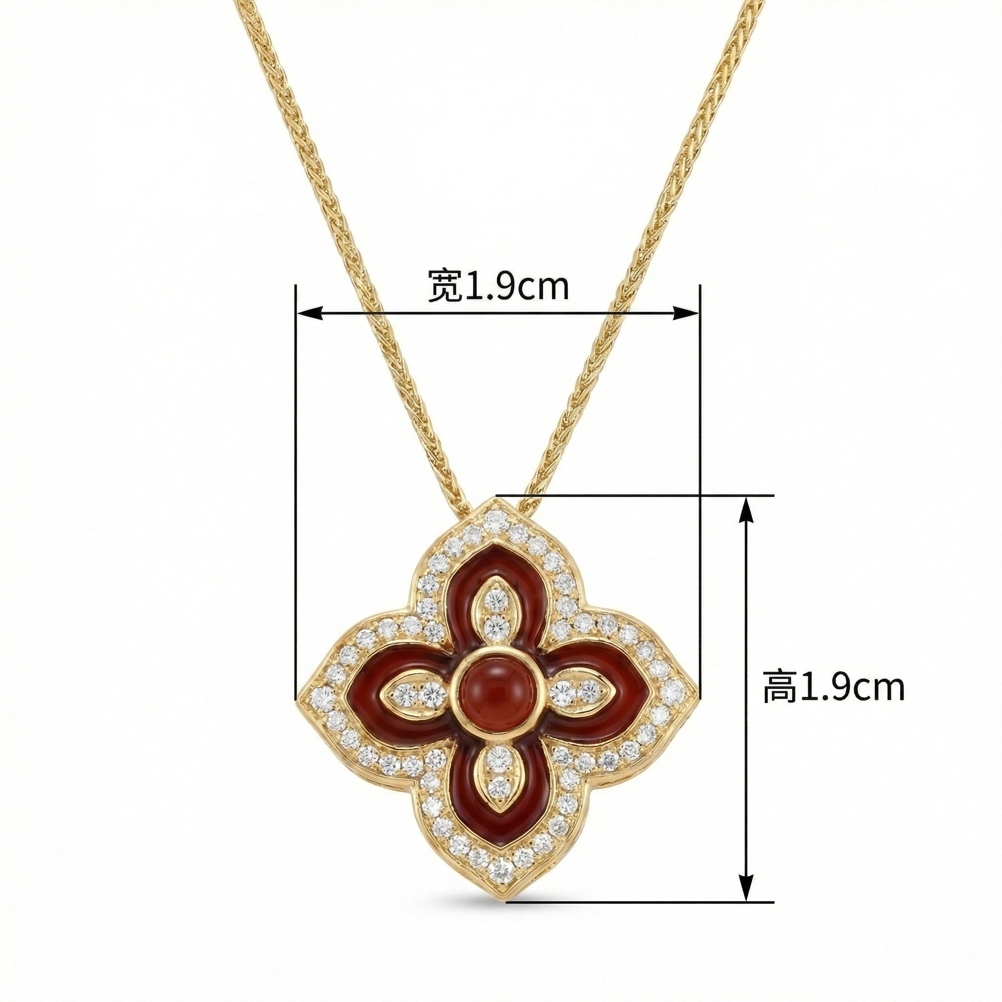 925 Sterling Silver Vibrant Blue and Green Enamel Malachite Diamond Quatrefoil Pendant Necklace