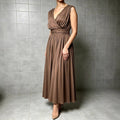 Solid-color Pleated Elegant Fashion Dress