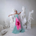 Womens Pleated Printed Backless Tube Dress