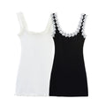 Women's Simple Contrasting-Color Slim-Fit Dress
