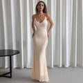 Womens Slim-fit Mermaid Long Dress With Thin Straps