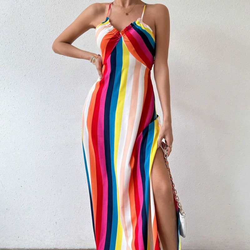 Womens Stylish Sexy Figure-hugging Slip Dress