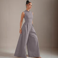 Women's Solid-color Sleeveless Zip-up Dress