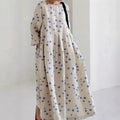 Women's Loose Round-Neck Printed Dress