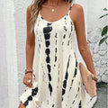 Casual Elegant Resort Date V-Neck Printed Mini Dress