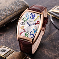 Mens Digital Watch Calendar Casual Leather Belt
