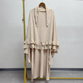 Robe Set Middle Eastern Solid-color Dress Women's Clothing