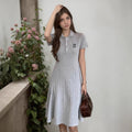 Women's Polo-Neck Short-Sleeve Dress