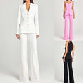 Women's Solid-Colored Casual Fashion Long-Sleeve Blazer