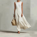 Asymmetrical Hem Modern Womens Style Dress