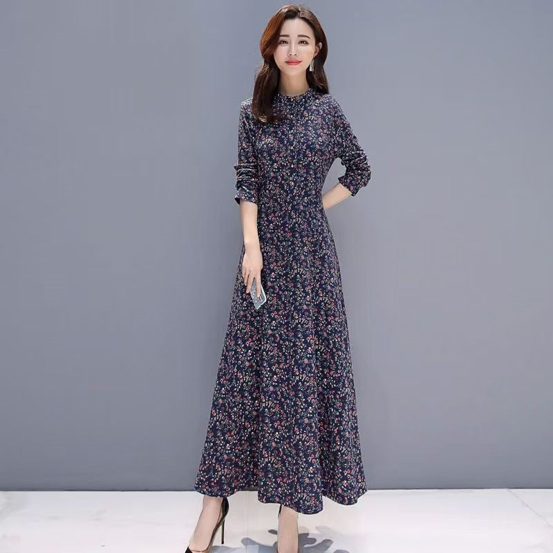 Luxury Chic Long-sleeve Dress For Affluent Women