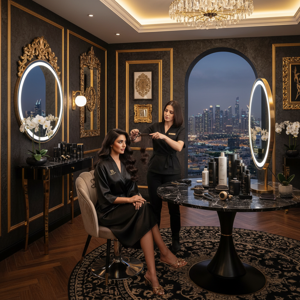 Ladies Haircut & Styling Home Salon Service Dubai
