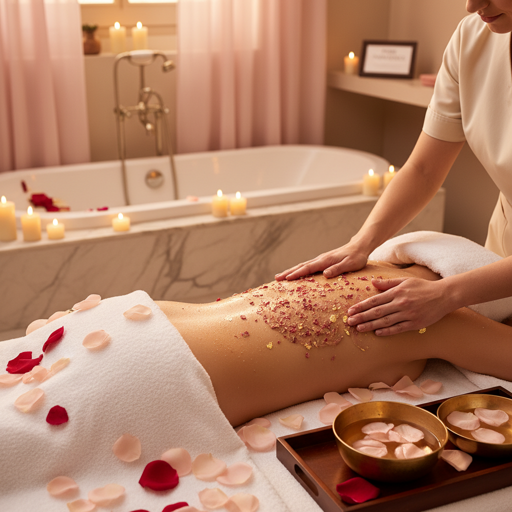 Body Scrub with Massage Home Spa Service